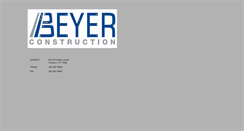 Desktop Screenshot of beyerconstruction.com